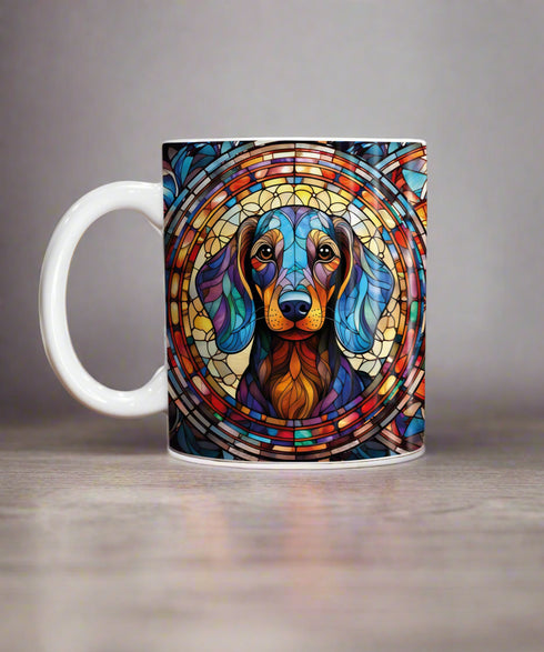 Dachshund Suncatcher Artwork Ceramic Mug
